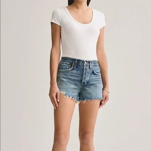 NWT AGOLDE Parker shorts in rock steady
